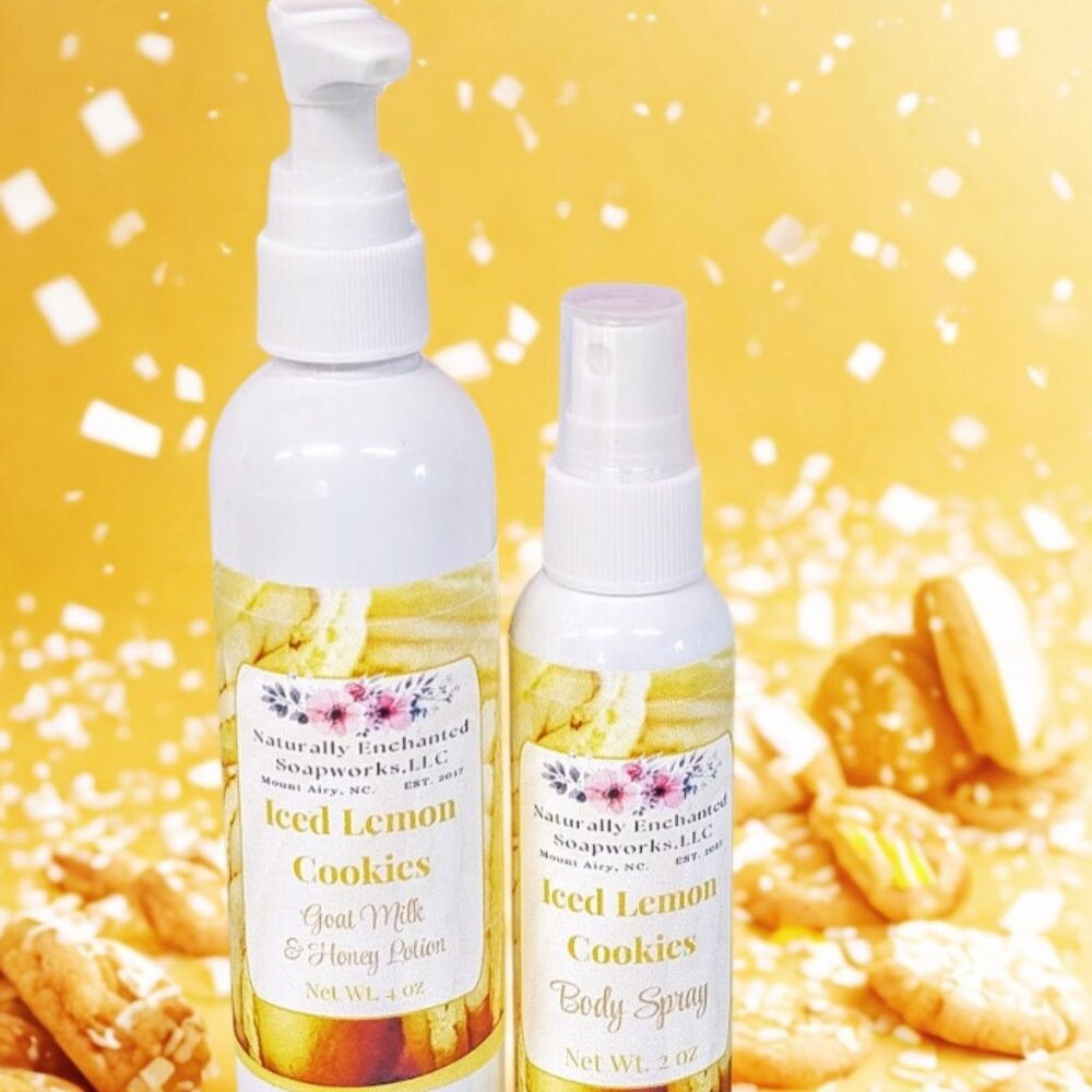 Iced Lemon Cookie Scented Lotion and body spray set hair perfume mist